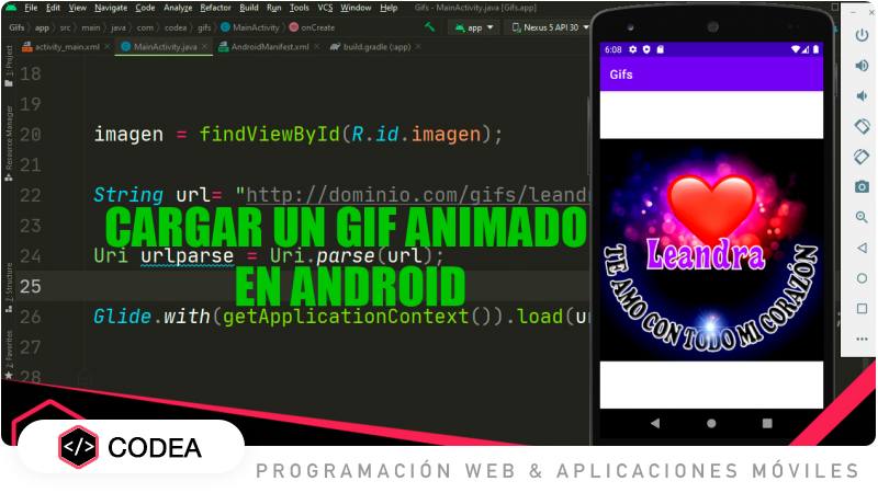 Cargar un gif animado con Glide