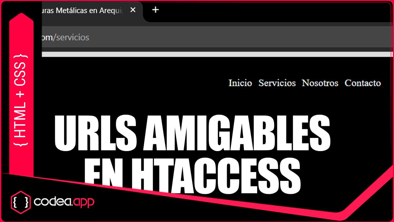 Crear URLs amigables con .htaccess para una página web básica