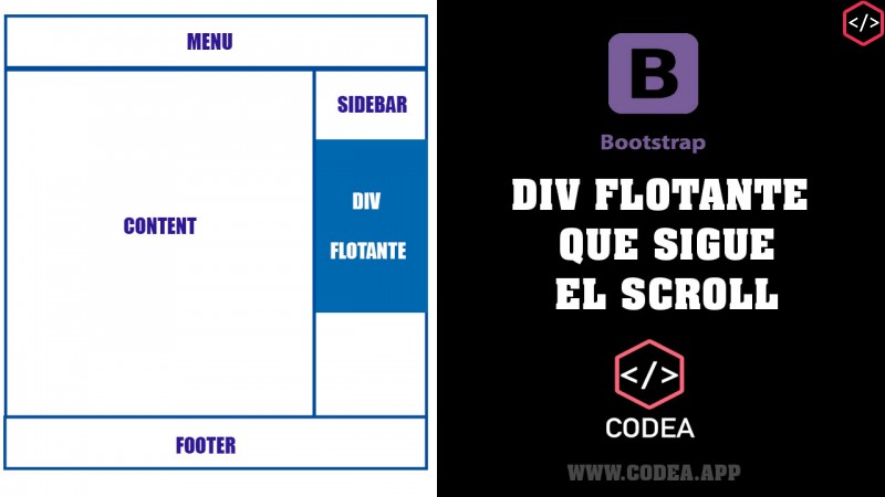 Div flotante en Bootstrap que sigue el scroll