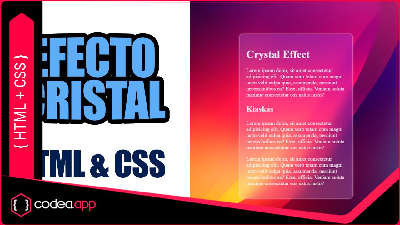 Efecto Glassmorphism  Mejora el diseño de tu página web
