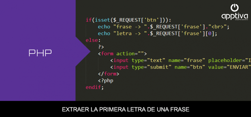 Extraer la primera letra de una frase con PHP