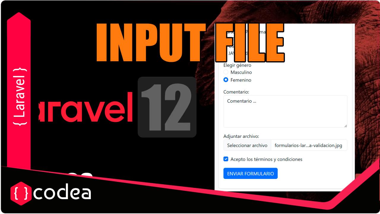 Input File con Validación y Subida de Archivos en Laravel