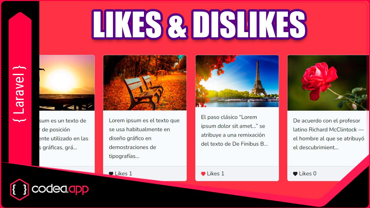 Likes y DisLikes en Laravel
