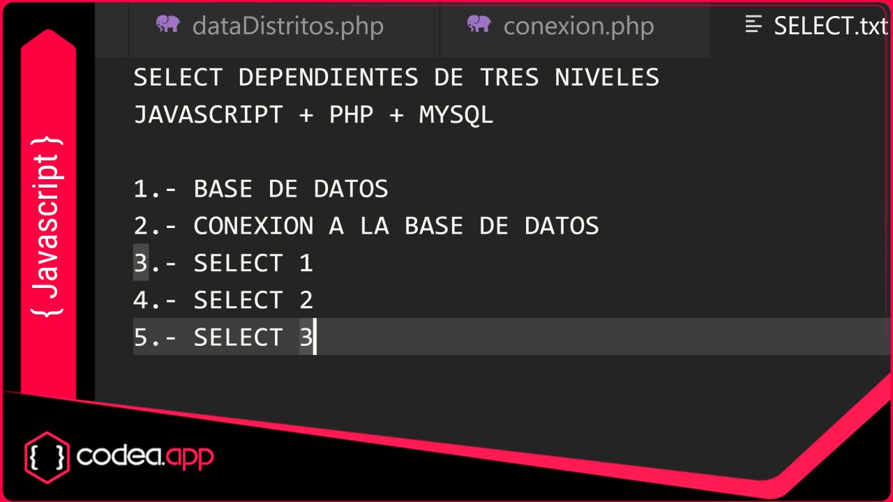 Menu Desplegable con JS, PHP y MySql