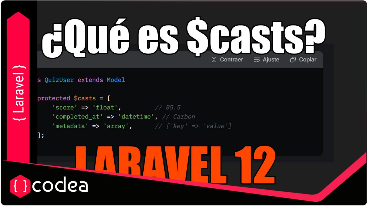 Propiedad $casts en un Modelo de Laravel