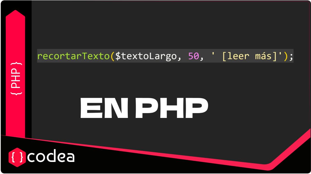 Recortar un texto con PHP