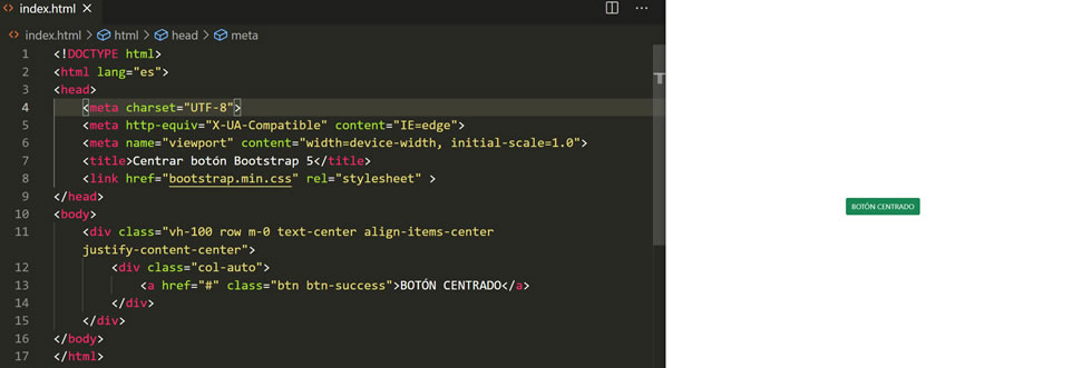 Centrar un botón con Bootstrap