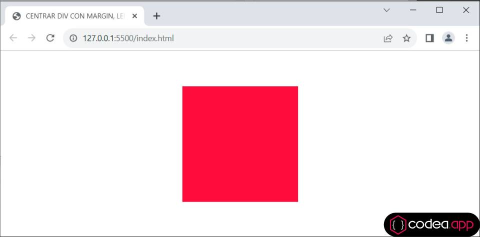 CENTRAR DIV CON MARGIN, LEFT Y TOP