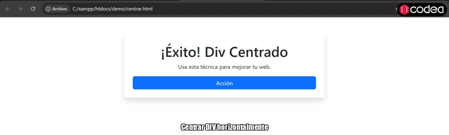 Centrar DIV horizontalmente