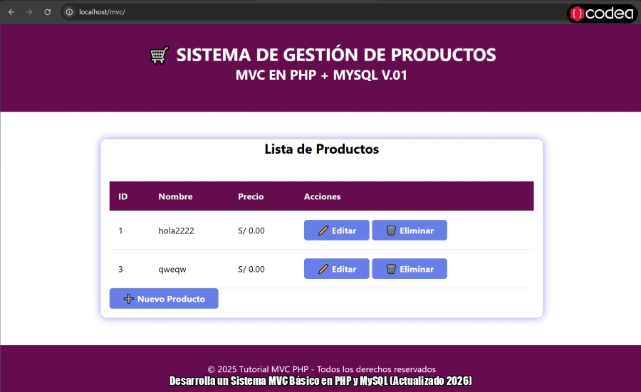 Desarrolla un Sistema MVC Básico en PHP y MySQL (Actualizado 2026)