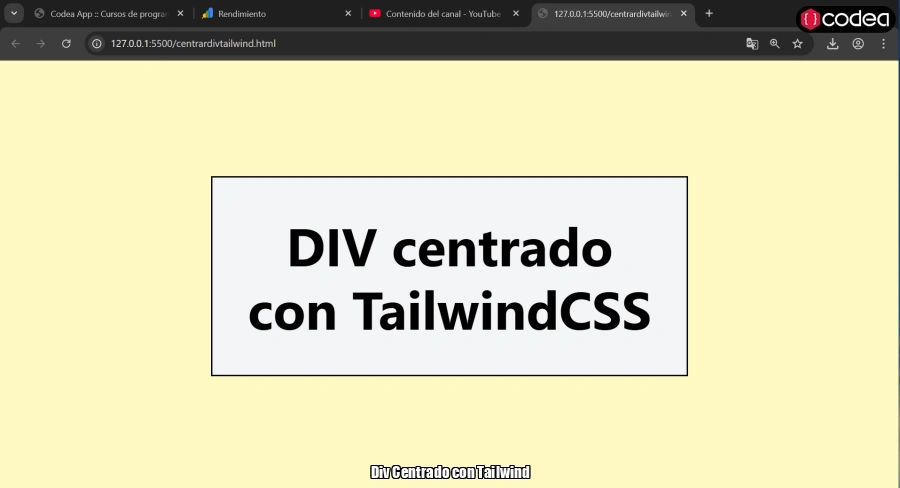 Div Centrado con Tailwind