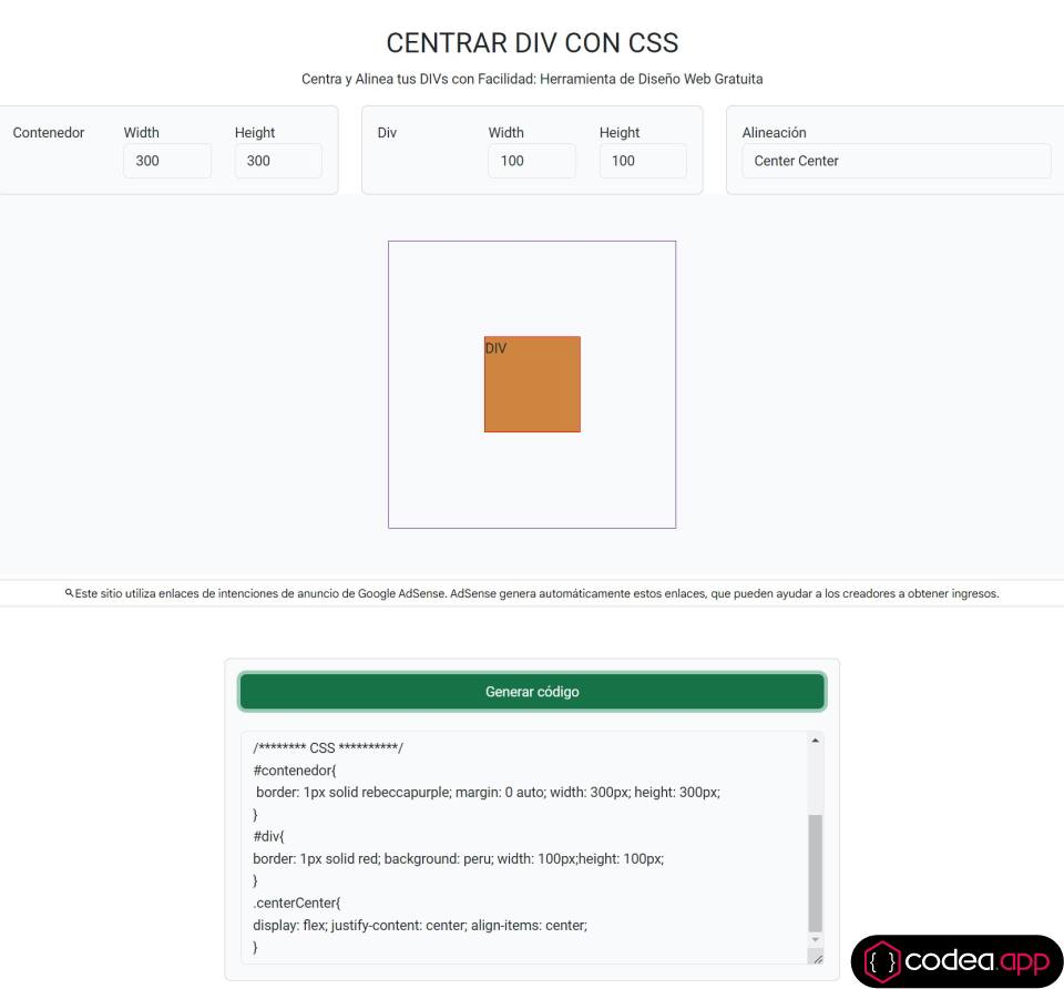 Herramienta para centrar DIVs con css