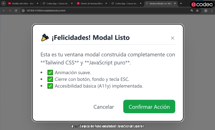 💡 Lógica de Funcionalidad (JavaScript Ligero)