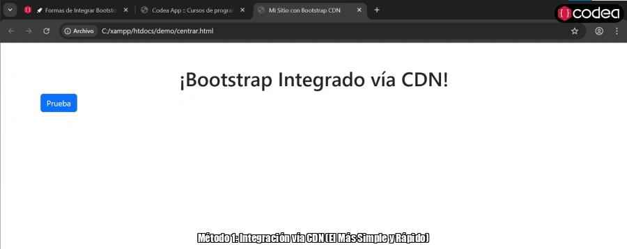 Método 1: Integración vía CDN (El Más Simple y Rápido)