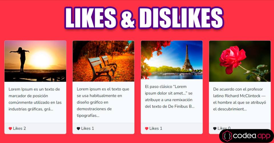 Sistema de likes y dislikes