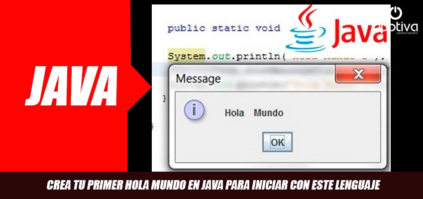 Crea tu primer hola mundo en JAVA